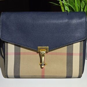 Burberry Navy and Beige Crossbody Bag